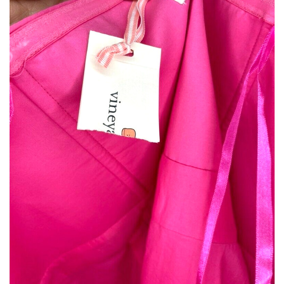 NWT Vineyard Vines Fish Eyelet Embroidered Pink Strapless Dress 16 $198 - Picture 6 of 8